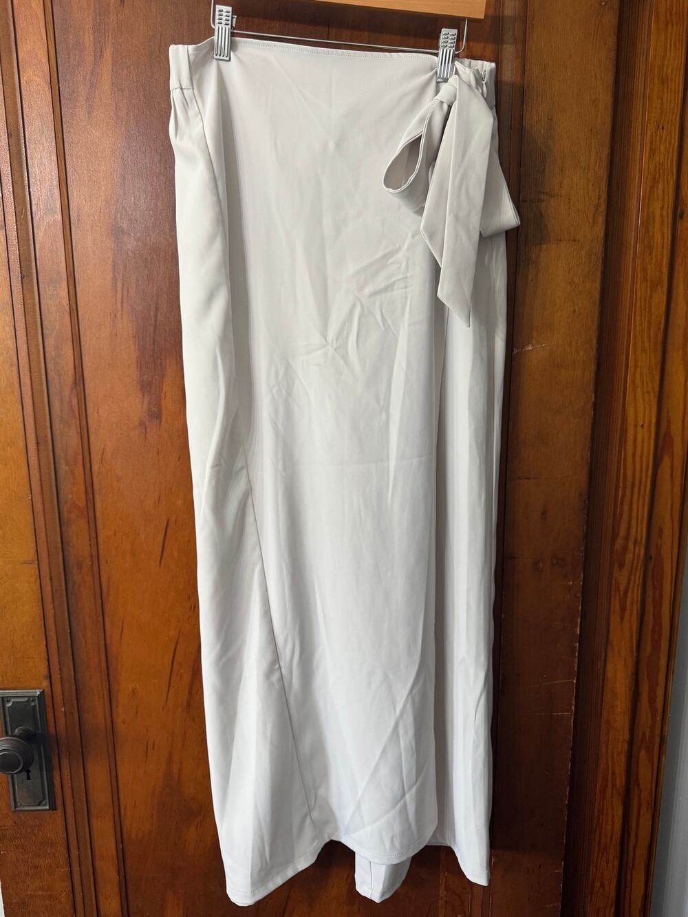 Halara High Waisted Overlap Tie Wide Leg Pants Gray Size L